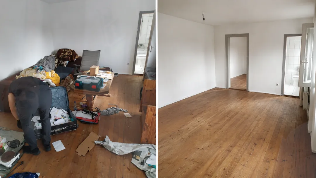 Unordnung versus Ordnung in der Wohnung